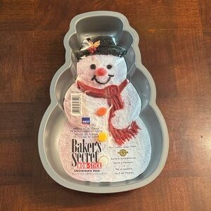 Ekco Baker's Secret Holiday Winter Snowman Cake Pan New Baking